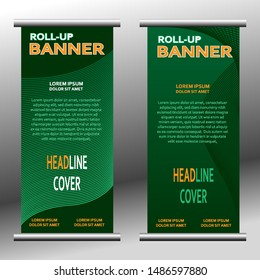modern banner roll-up. vertical banner layout for advertising, business, schools, presentations, vector illustrations. eps10