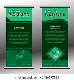 modern banner roll-up. vertical banner layout for advertising, business, schools, presentations, vector illustrations. eps10