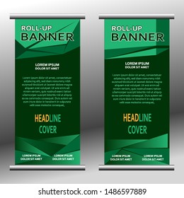 modern banner roll-up. vertical banner layout for advertising, business, schools, presentations, vector illustrations. eps10