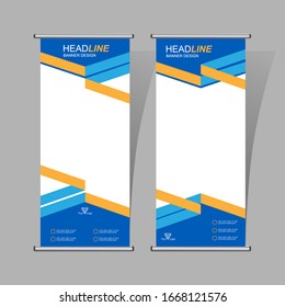modern banner roll-ups. minimalist geometric design. vertical layout design for information, marketing, advertising, business, school, events, etc. vector illustration
