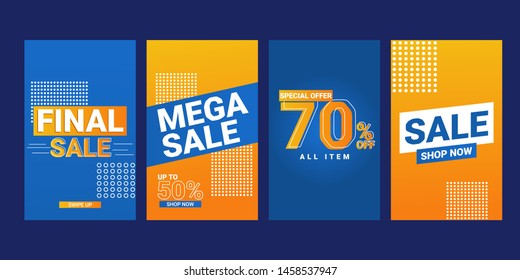modern banner sale, final sale banner, mega sale banner, modern set banner vektor concept