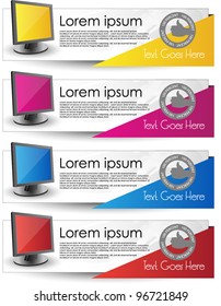 modern banner set