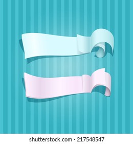 Modern banner set on a striped background