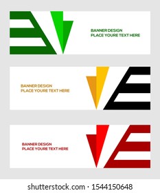 modern banner template, abstract background