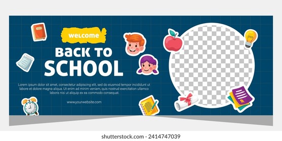 Modern banner template back to school