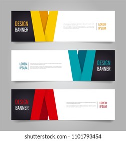 Modern banner template design.