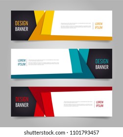 Modern banner template design.