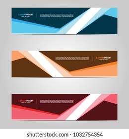 Modern Banner template design with abstract background