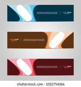 Modern Banner template design with abstract background