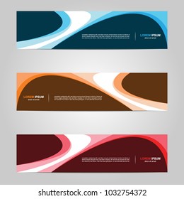 Modern Banner template design with abstract background