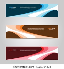 Modern Banner template design with abstract background