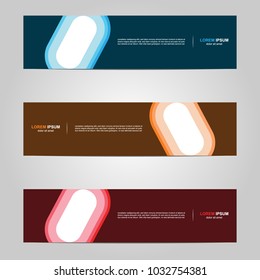 Modern Banner template design with abstract background
