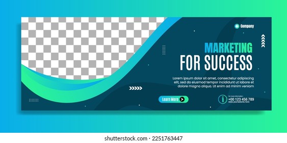 Modern banner template design for business webinar, marketing webinar, online class program, etc