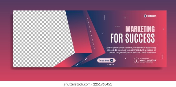 Modern banner template design for business webinar, marketing webinar, online class program, etc