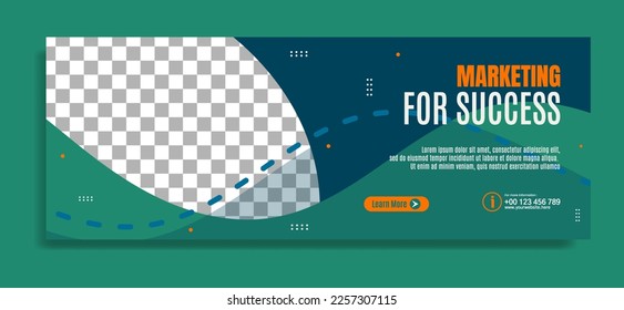 Modern banner template design for business webinar, marketing webinar, online class program, etc