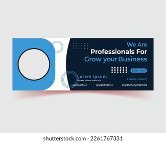Modern banner template design for business webinar in green and yellow color