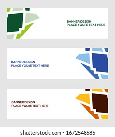 banner moderno, diseño de plantilla creativo con decoración de tarjeta de fondo abstracta