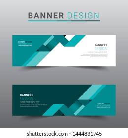 Modern banner template design. Exhibition advertising presentation abstract background, Flat style vector illustration artwork rectangle size.