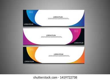 Modern banner template design for web