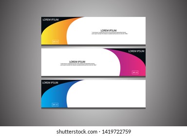 Modern banner template design for web