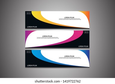 Modern banner template design for web