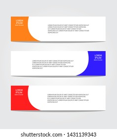 Modern banner template design for web