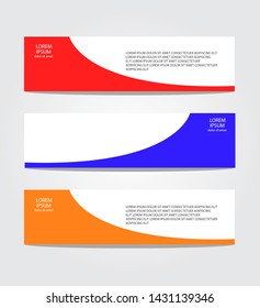 Modern banner template design for web