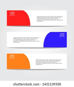 Modern banner template design for web