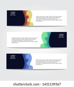 Modern banner template design for web