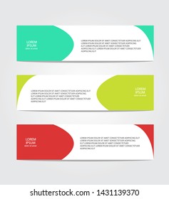 Modern banner template design for web