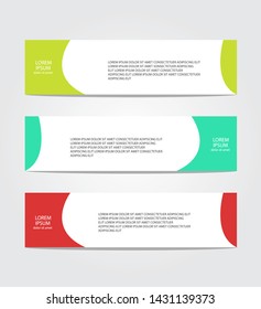 Modern banner template design for web