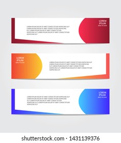 Modern banner template design for web