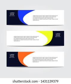 Modern banner template design for web