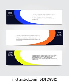 Modern banner template design for web