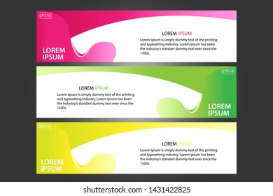 Modern banner template design for web