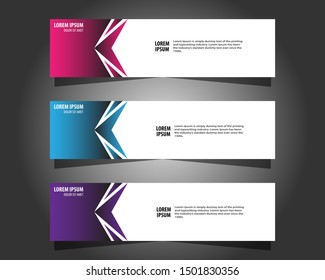 Modern banner template design for web