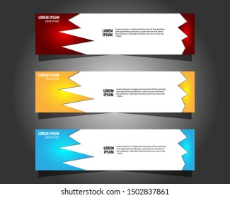 Modern banner template design for web