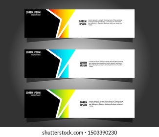 Modern banner template design for web