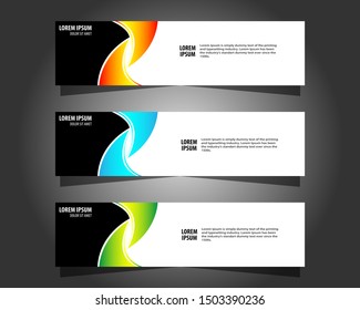 Modern banner template design for web