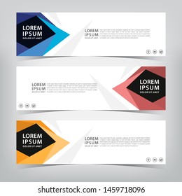 modern banner template with geometry theme