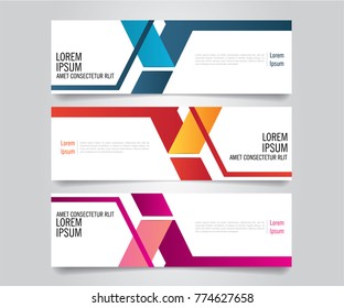 Modern banner template. Horizontal advertising banner.
