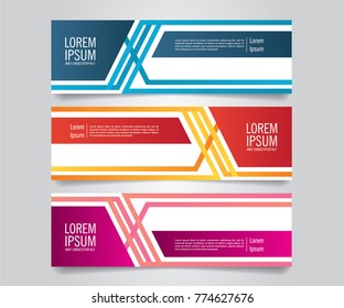 Modern banner template. Horizontal advertising banner.