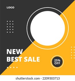 Modern banner template vector. Simple editable template illustration. Promotional banners for social media and others. Elegant discount and sales promotion.