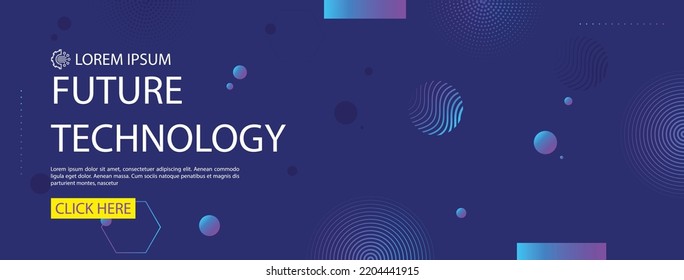 Modern banner template for websites. Abstract social media cover design. Technology concept. vector illustration.