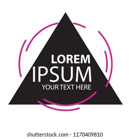Modern Banner Triangle Circle Overlap Design Vector Image
