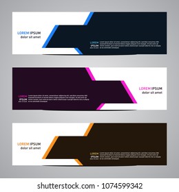 Modern banner vector abstract geometric design banner template for your web promotion