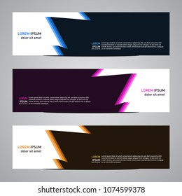 Modern banner vector abstract geometric design banner template for your web promotion