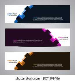 Modern banner vector abstract geometric design banner template for your web promotion