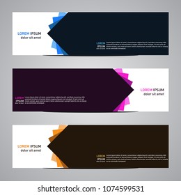 Modern banner vector abstract geometric design banner template for your web promotion