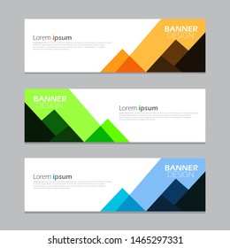 Modern banner vector design for web templates.